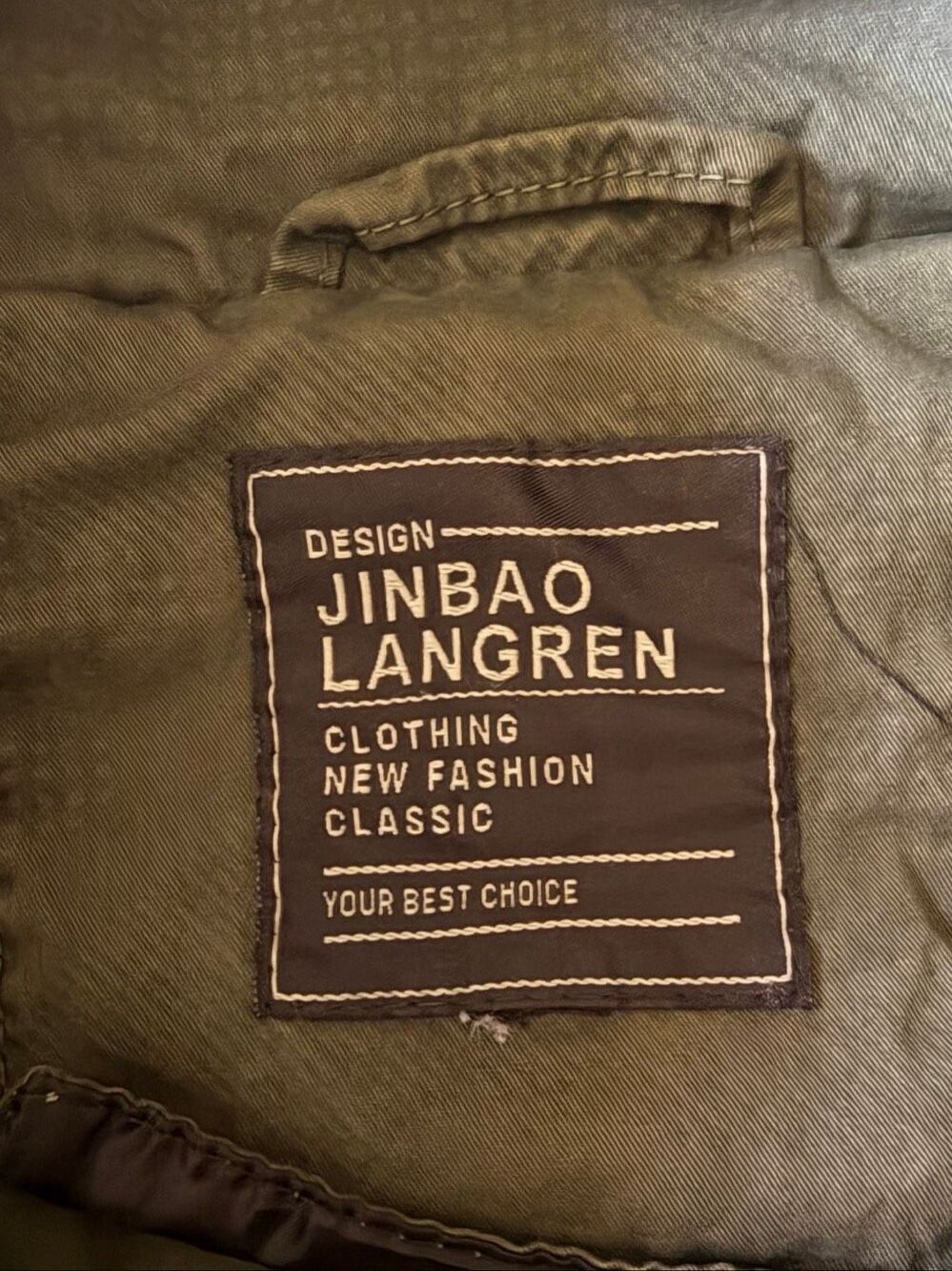 Jinbao Langren Olive Green Cotton Military Utility Jacket